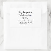 definitie van grappige psychopaten rechthoekige sticker (Tas)