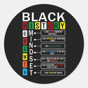 Definitie van Groeimentaliteit Cool Black History  Ronde Sticker