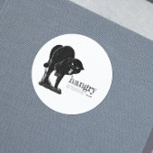 Definitie van hangry Angry Funny Black Cat Sticker