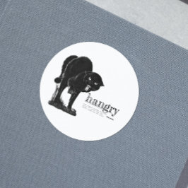 Definitie van hangry  Angry Funny Black Cat Sticker