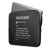 Definitie van hematoloog laptop sleeve (Voorkant Links)