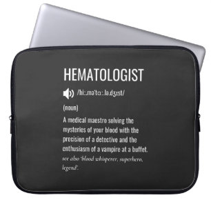 Definitie van hematoloog laptop sleeve