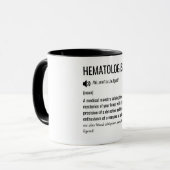 Definitie van hematoloog mok (Voorkant links)