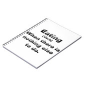 Definitie van het eten notitieboek (Linkerzijde)