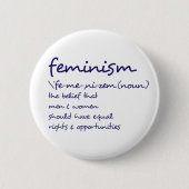 Definitie van het feminisme ronde button 5,7 cm (Voorkant)