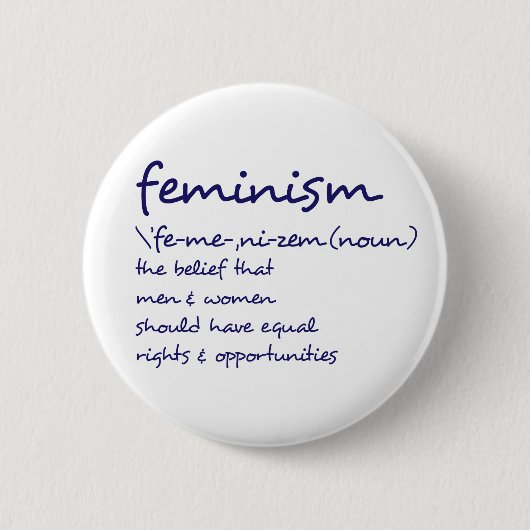 Definitie van het feminisme ronde button 5,7 cm (Voorkant)