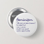 Definitie van het feminisme ronde button 5,7 cm (Voorkant /achterkant)