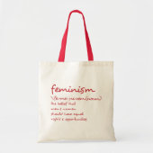 Definitie van het feminisme tote bag (Voorkant)