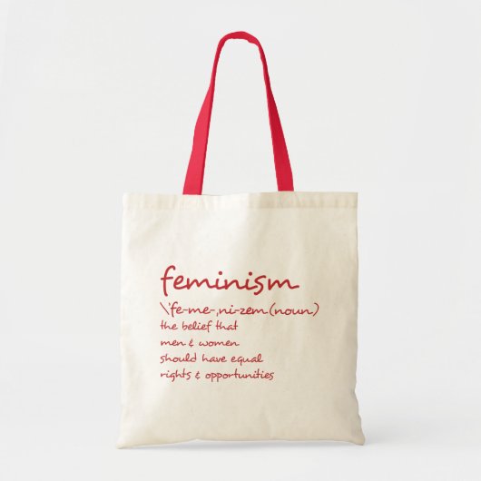 Definitie van het feminisme tote bag (Voorkant)
