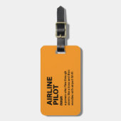 Definitie van Humor voor piloten Bagagelabel (Voorkant verticaal)