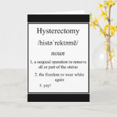 Definitie van Hysterectomiekaart Kaart (Gele Bloem)