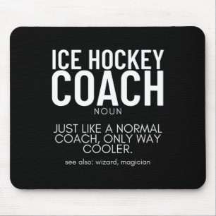 Definitie van ijshockeycoach trots grappig ijshock muismat