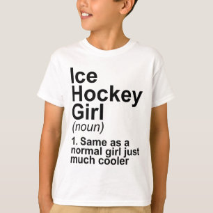 Definitie van ijshockeymeisje t-shirt