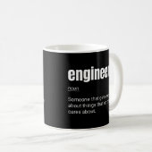 Definitie van ingenieur Funny Nerd Engineering Koffiemok (Voorkant rechts)