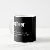 Definitie van ingenieur Funny Nerd Engineering Koffiemok (Voorkant links)