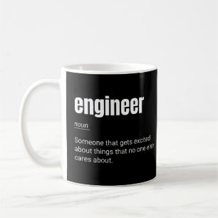 Definitie van ingenieur Funny Nerd Engineering Koffiemok