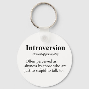 Definitie van Introversie Typo Versie Sleutelhanger