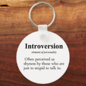 Definitie van Introversie Typo Versie Sleutelhanger (Voorkant)