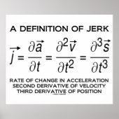Definitie van Jerk (Physics Equation Humor) Poster (Voorkant)