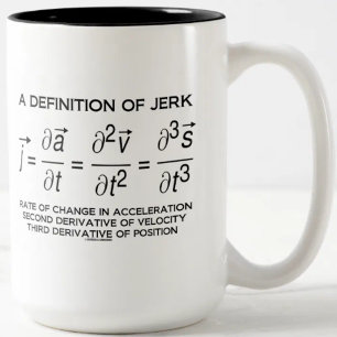 Definitie van Jerk (Physics Equation Humor) Tweekleurige Koffiemok