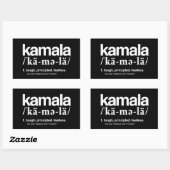 DEFINITIE VAN KAMALA RECHTHOEKIGE STICKER (Vel)