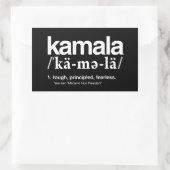 DEFINITIE VAN KAMALA RECHTHOEKIGE STICKER (Tas)