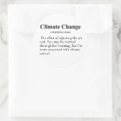 Definitie van klimaatverandering ronde sticker (Tas)