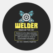 Definitie van lassen ronde sticker (Voorkant)