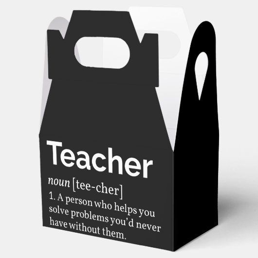 Definitie van leraar bedankdoosjes (Geopend)