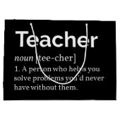 Definitie van leraar groot cadeauzakje (Achterkant)