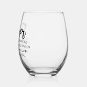 Definitie van leraar wijnglas zonder voet (Links)