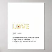 Definitie van LOVE minimale witte goud Folie Afdrukken (Voorkant)