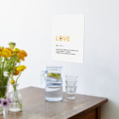 Definitie van LOVE minimale witte goud Folie Afdrukken (Laag (Keuken))