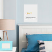 Definitie van LOVE minimale witte goud Folie Afdrukken (Insitu (Slaapkamer))