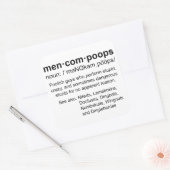 definitie van Mencompoops Vierkante Sticker (Envelop)