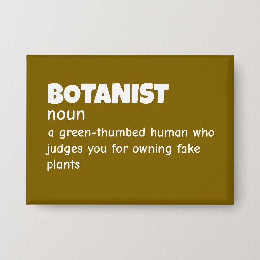 Definitie van milieubotanicus button (Voorkant)