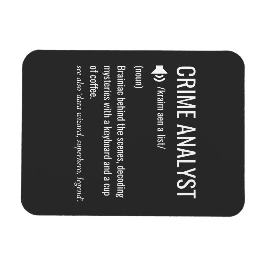 Definitie van misdaadanalist magneet (Horizontaal)