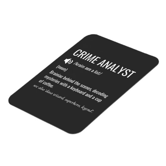 Definitie van misdaadanalist magneet (Linkerzijde)