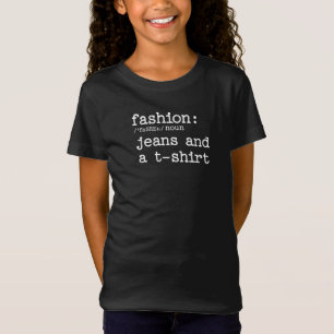 Definitie van Mode jeans en een T-shirt