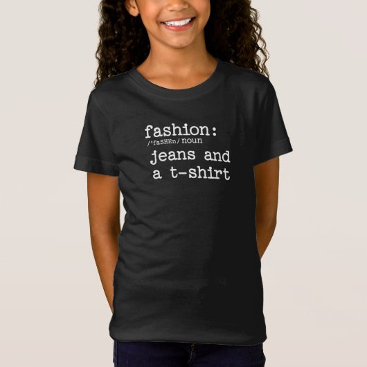 Definitie van Mode jeans en een T-shirt (Voorkant)