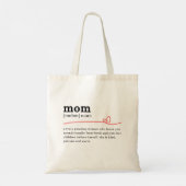 Definitie van Moeder - Minimalistisch Cadeau voor  Tote Bag (Achterkant)