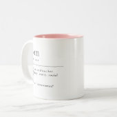 Definitie van Moeder  Tweekleurige Koffiemok (Voorkant links)