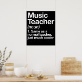 Definitie van muziekdocent Terug naar school Eerst Poster (Keuken)
