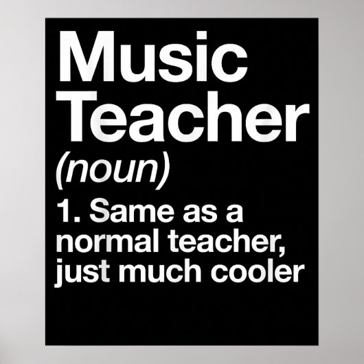 Definitie van muziekdocent Terug naar school Eerst Poster (Voorkant)