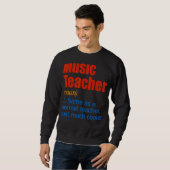 Definitie van muziekdocent Terug naar school Eerst Trui (Voorkant volledig)