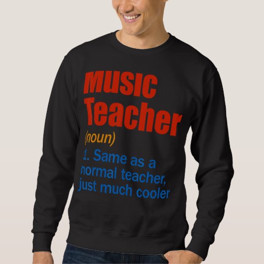 Definitie van muziekdocent Terug naar school Eerst Trui (Voorkant)