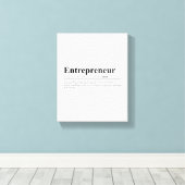 Definitie van ondernemer | Motiverende quote Canvas Afdruk (Insitu (Houten vloer))