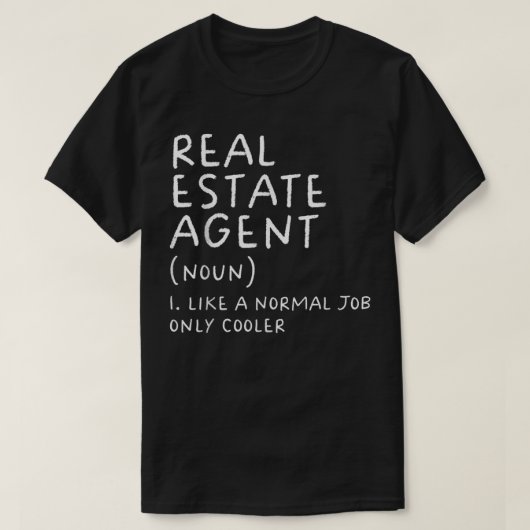 Definitie van onroerend goed agent Funny T-shirt (Design voorkant)