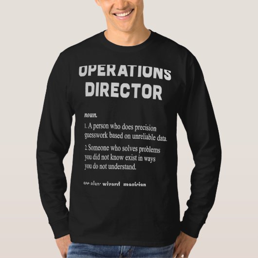 Definitie van Operations Director Dictionary T-shirt (Voorkant)