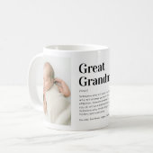 Definitie van overgrootmoeder 2 Foto Koffiemok (Voorkant links)